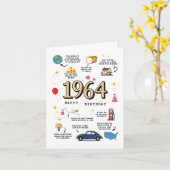 1964誕生日カード(パパまたはママ) カード (黄色い花)
