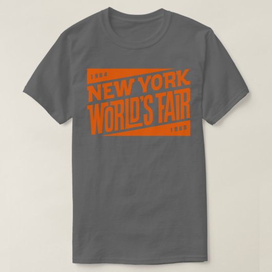 196465 New York Worlds Fair Tikiフォントオレンジ Tシャツ (デザイン正面)
