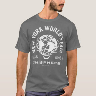 196465 New York Worlds Fair Unisphere with Years W Tシャツ