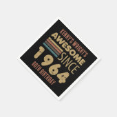 1964 60素晴らし誕生日以来 スタンダードカクテルナプキン (角)