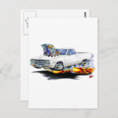 1964-65エルカミノホワイトトラック ポストカード (正面/裏面)