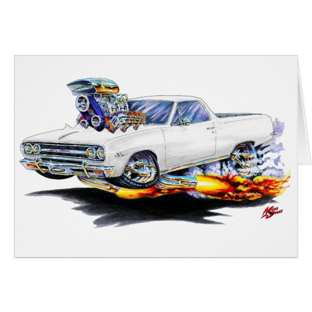 1964-65年のEl Caminoの白のトラック (正面横)