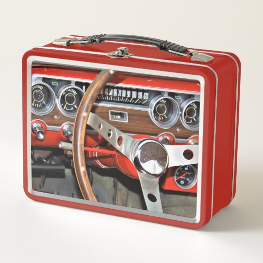 1964 Classic Car Dashboard メタルランチボックス (正面)