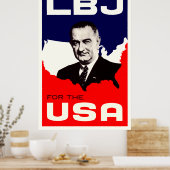 1964 LBJ（米国） ポスター (キッチン)