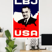 1964 LBJ（米国） ポスター (ホームオフィス)