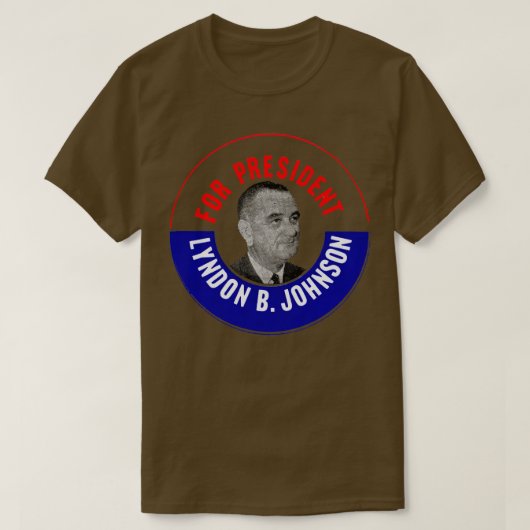1964 Lyndon B Johnson Tシャツ (デザイン正面)