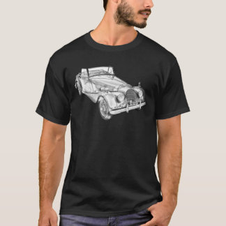 1964 Morgan Plus 4コンバーチブルスポーツカーイラストラ Tシャツ