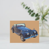 1964 Morgan Plus 4コンバーチブルスポーツカー ポストカード (スタンド正面)