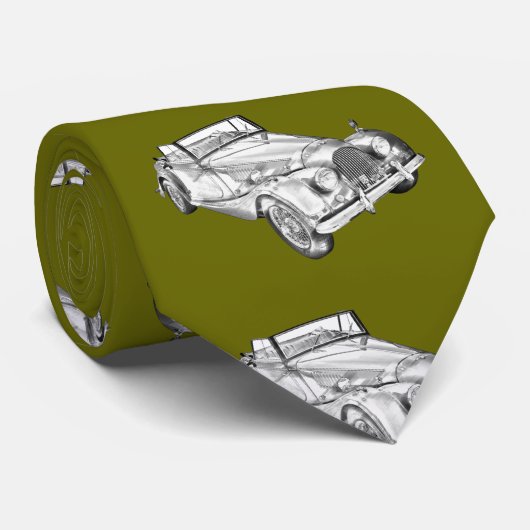 1964 Morgan Plus 4スポーツカーイラストレーション ネクタイ (ロール)