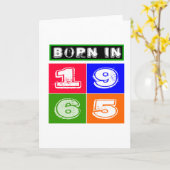 1965の誕生日のデザイン カード (黄色い花)