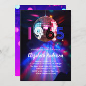 1965ディスコボール60th誕生日パーティーへの招待 招待状 (正面/裏面)