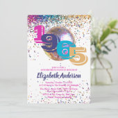 1965ディスコ60thカラフルバースデーパーティーCustomizab 招待状 (スタンド正面)