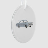 1965プリマス毛皮ブルーモパールアメリカンファミリーカー オーナメント (正面)