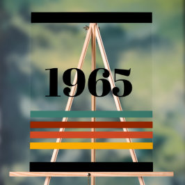 1965レトロストライプヴィンテージ アクリルサイン
