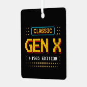 1965世代Xレトロゲーマークラシックゲーム誕生日 メタルオーナメント (正面左)