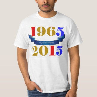 1965型の- 2015記念する50 B'Dayの短い袖 Tシャツ