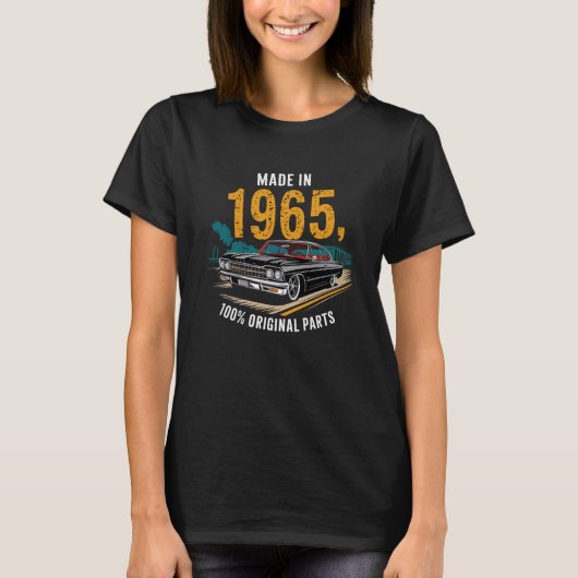 1965年に作られた100%オリジナル部品マッスルカー Tシャツ (正面)