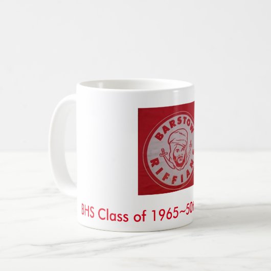 1965年の第50 Yr記念日のBHSのクラス コーヒーマグカップ (正面左)