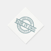 1965年の誕生年間の丸ゴム印ロゴで作られる スタンダードカクテルナプキン (角)