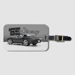 1965年のChevyコルベットVetteのアカエイ396のクラシック車 ラゲッジタグ