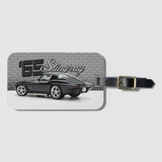 1965年のChevyコルベットVetteのアカエイ396のクラシック車 ラゲッジタグ (正面横)