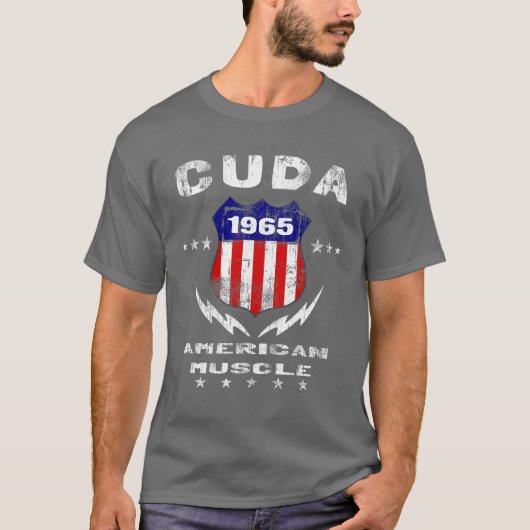 1965年のCudaアメリカ筋肉Tシャツ Tシャツ (正面)