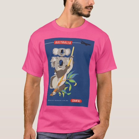 1965年オーストラリア・カンタス・コアラス航空広告のP Tシャツ (正面)