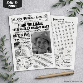 1965年カスタム新聞紙誕生日カード、トレンド シーズンカード