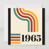 1965年レトロストライプヴィンテージポスター サンキューカード (正面)