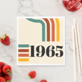 1965年レトロストライプヴィンテージポスター スタンダードランチョンナプキン (インサイチュ)