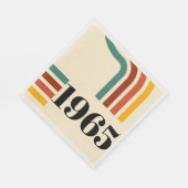 1965年レトロストライプヴィンテージポスター スタンダードランチョンナプキン (角)