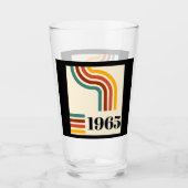 1965年レトロストライプヴィンテージポスター タンブラーグラス (正面)