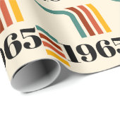 1965年レトロストライプヴィンテージポスター ラッピングペーパー (ロールコーナー)
