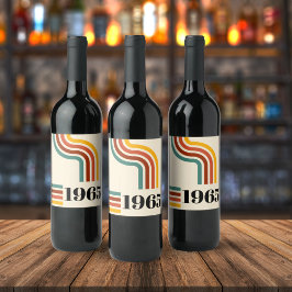 1965年レトロストライプヴィンテージポスター ワインラベル