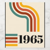 1965年レトロストライプヴィンテージポスター ワインラベル (シングルラベル)
