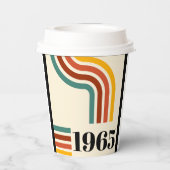1965年レトロストライプヴィンテージポスター 紙コップ (裏面)