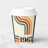 1965年レトロストライプヴィンテージポスター 紙コップ (正面)