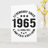 1965年ヴィンテージ誕生日 カード (黄色い花)