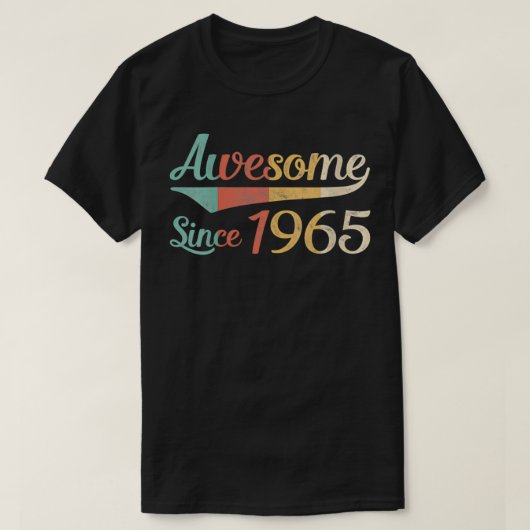 1965年以素晴らし降の女性ヴィンテージVNeck誕生日 Tシャツ (デザイン正面)