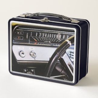 1965年式クラシックカーのダッシュボード メタルランチボックス