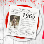 1965年新聞誕生日トリビア スタンダードランチョンナプキン