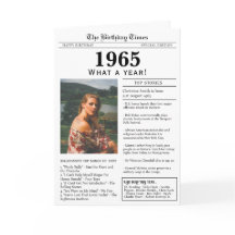 1965年新聞風バースデーカード