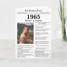 1965年新聞風バースデーカード カード
