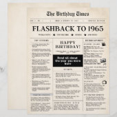 1965年生まれの記念新聞 (正面/裏面)