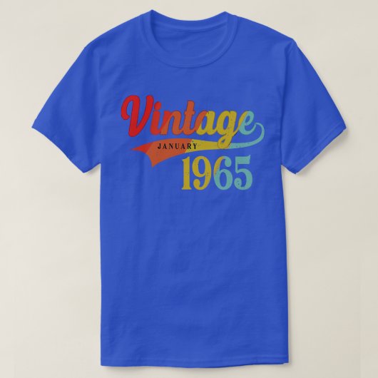 1965年1月誕生日ヴィンテージ1965年1月素晴らし Tシャツ (デザイン正面)