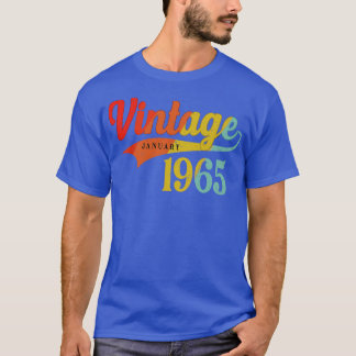 1965年1月誕生日ヴィンテージ1965年1月素晴らし Tシャツ