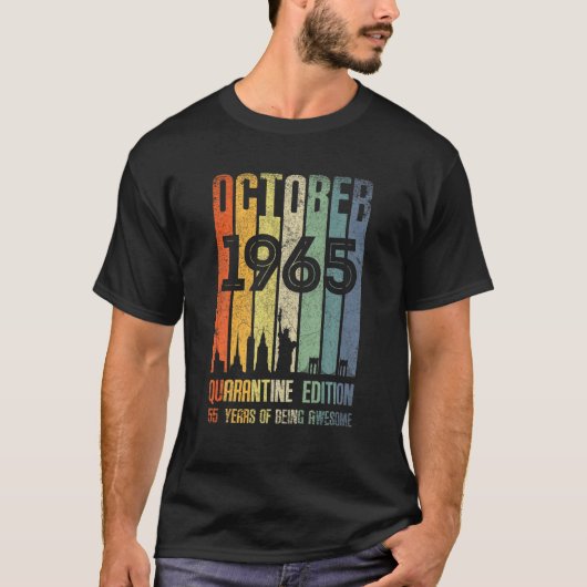1965年10月55歳シャツ55検疫誕生 Tシャツ (正面)