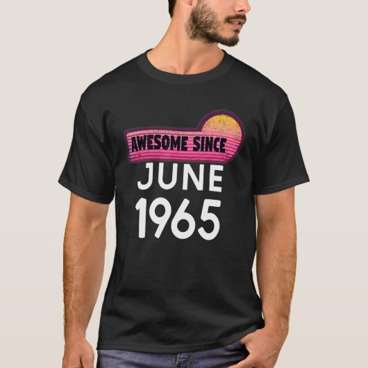 1965年6素晴らし月誕生日以来1965年6月ヴィンテージ Tシャツ (正面)