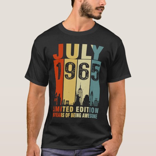 1965年7月58年のヴィンテージ素晴らし Tシャツ (正面)