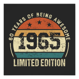 1965年 レトロ 60歳の誕生日お祝い ポスター